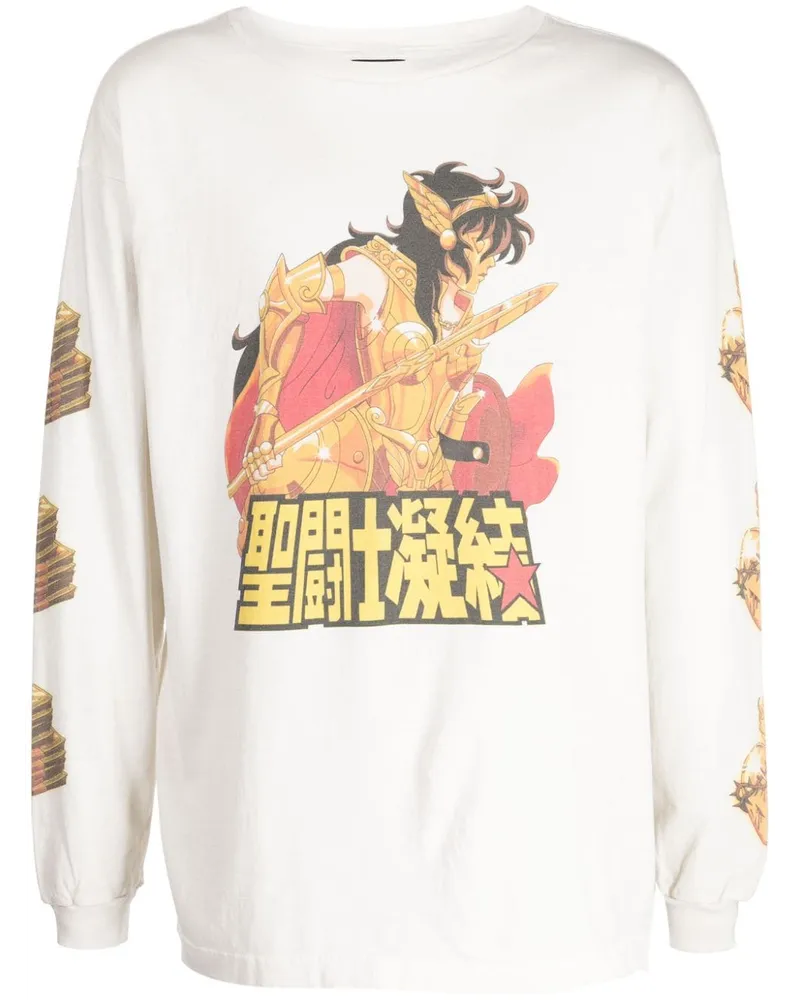 SAINT MXXXXXX x CLOT T-Shirt mit grafischem Print - Weiß Weiß