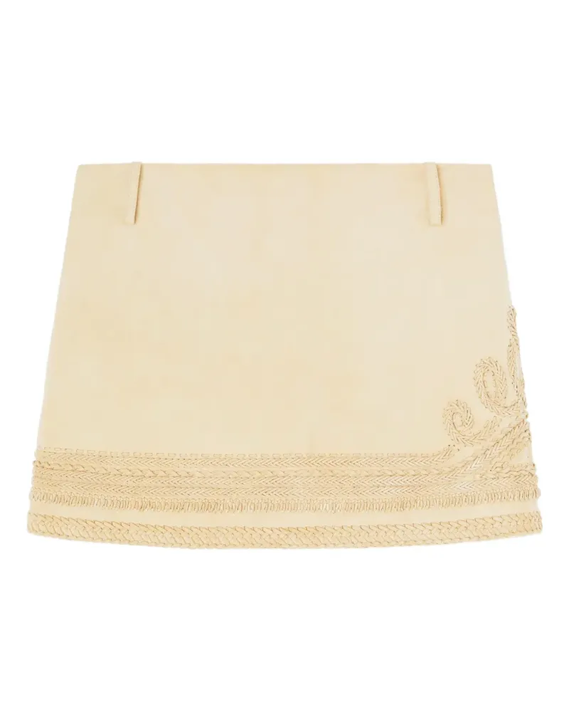 Ermanno Scervino Bestickter Rock aus Wildleder - Nude Nude