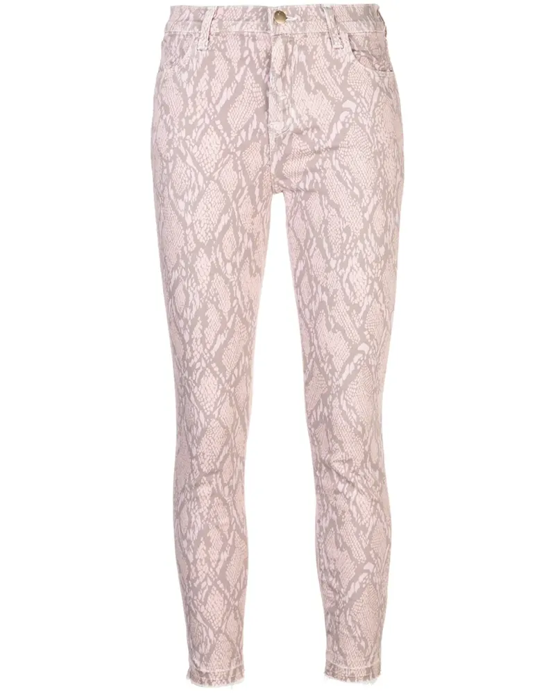 J Brand Skinny-Jeans mit Schlangenleder-Print - Rosa Rosa