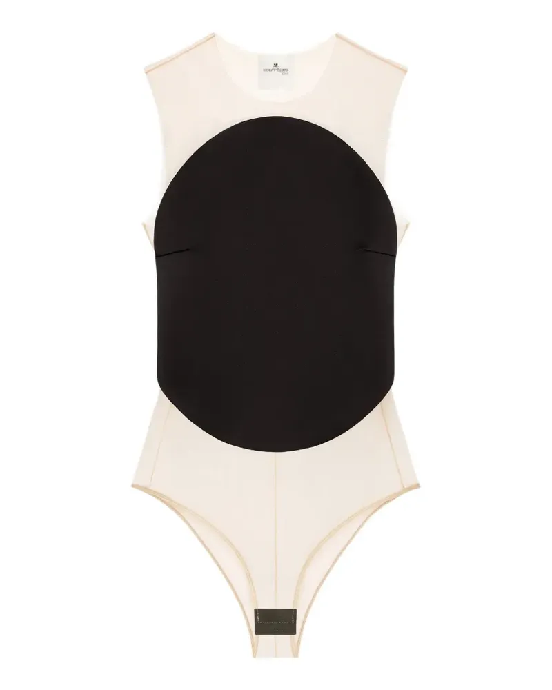 Courrèges Asymmetrischer Body - Schwarz Schwarz