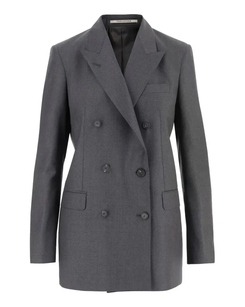 Tagliatore peaked lapels double-breasted jacket - Grau Grau