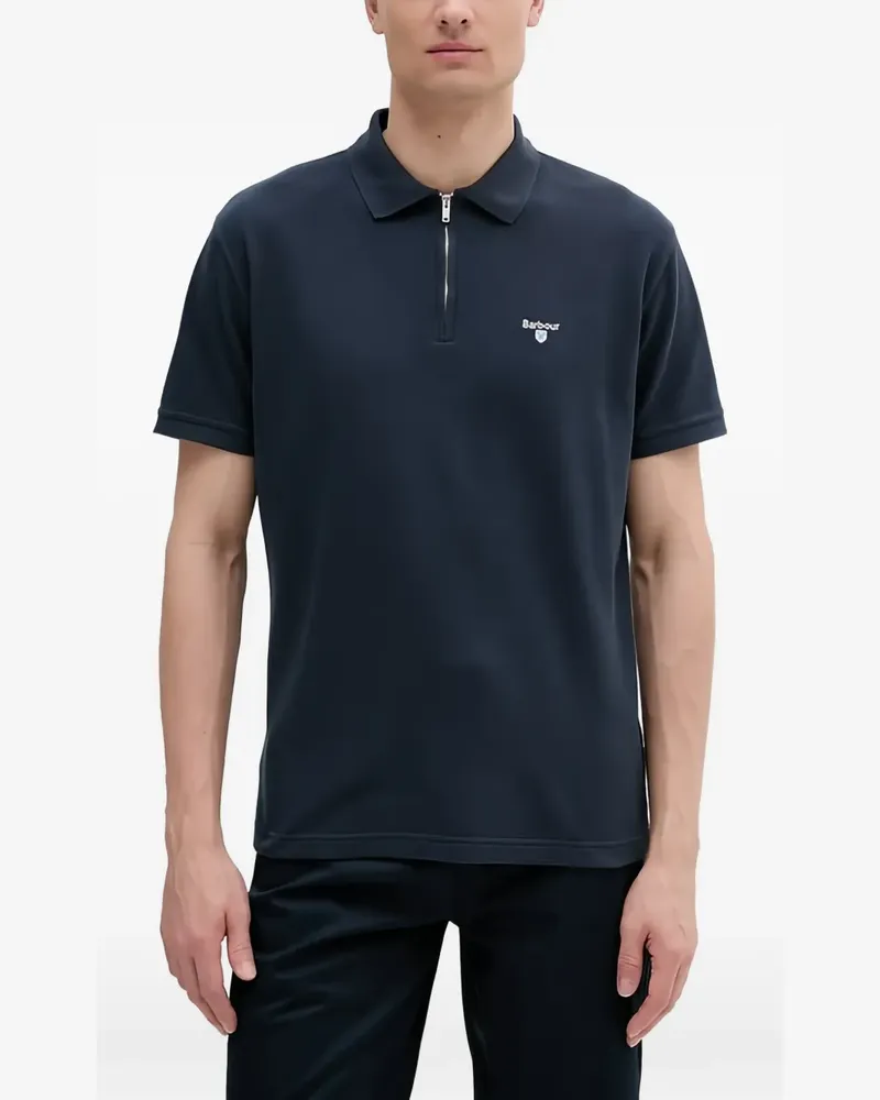 Barbour quarter-zip polo shirt - Blau Blau