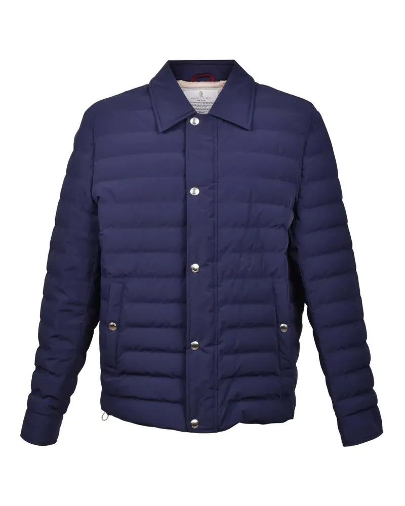 Brunello Cucinelli Steppjacke mit klassischem Kragen - Blau Blau