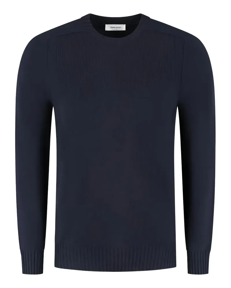 Gran Sasso Gerippter Pullover mit rundem Ausschnitt - Blau Blau