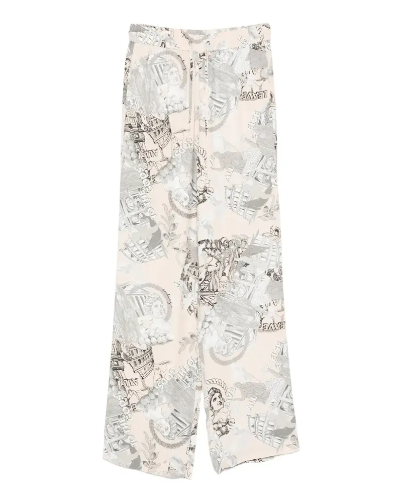 Iceberg patterned palazzo pants - Orange Orange