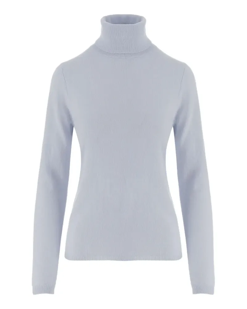 ALLUDE Rollkragenpullover mit geripptem Besatz - Blau Blau