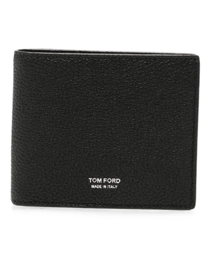Tom Ford logo-print leather wallet - Schwarz Schwarz