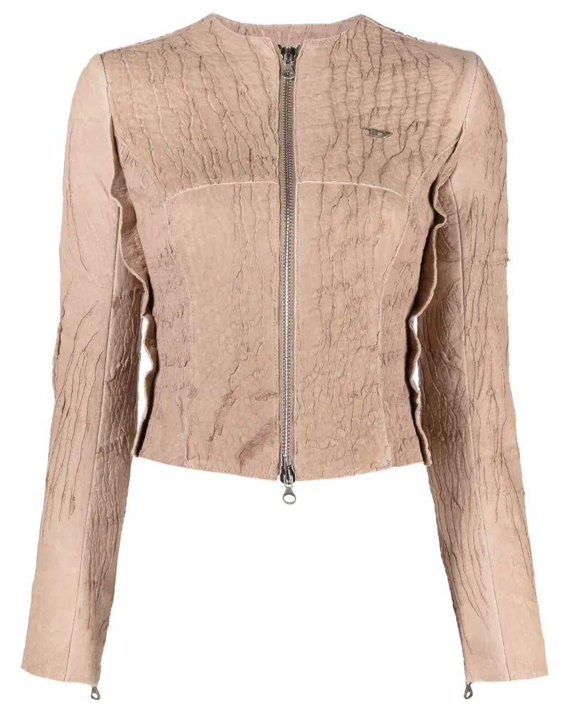 Diesel L-Crack Lederjacke - Rosa Rosa