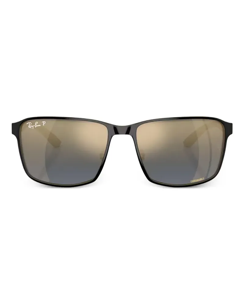 Ray Ban Eckige Chromance Sonnenbrille - Schwarz Schwarz
