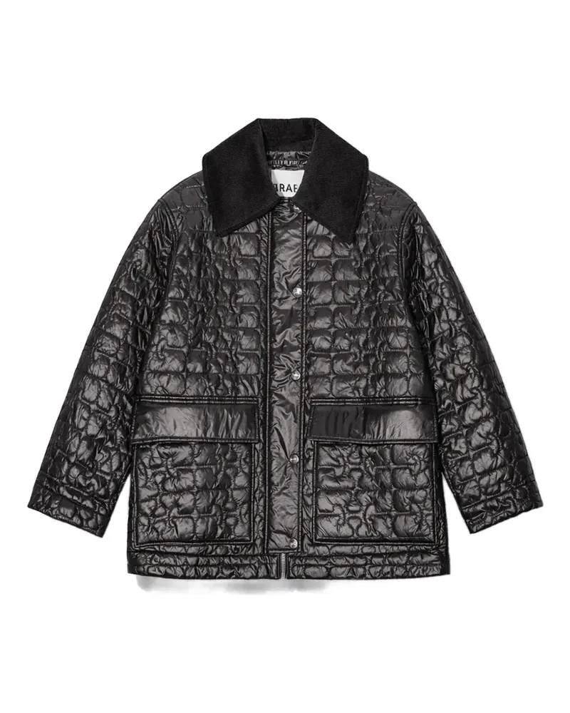 Ganni Gesteppte Jacke mit Klappentasche - Schwarz Schwarz
