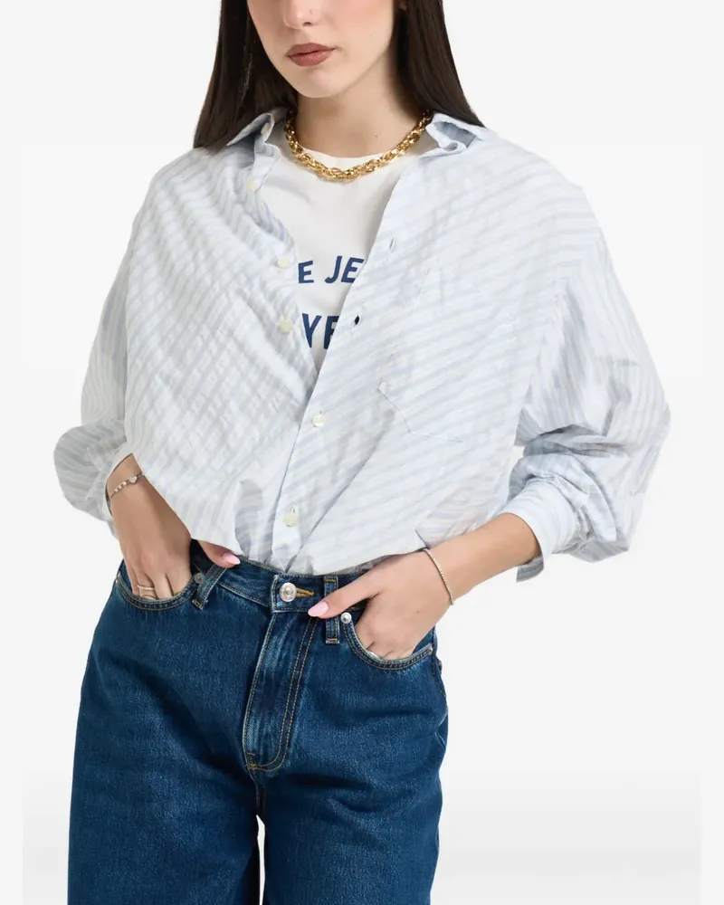 Roy Roger's striped long-sleeve shirt - Blau Blau