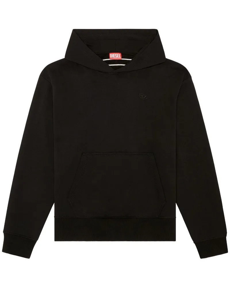 Diesel S-Macs-Megoval-D Hoodie aus Baumwolle - Schwarz Schwarz