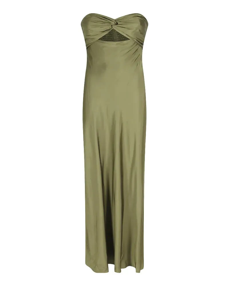 Essentiel twist-detail strapless maxi dress - Grün Grün