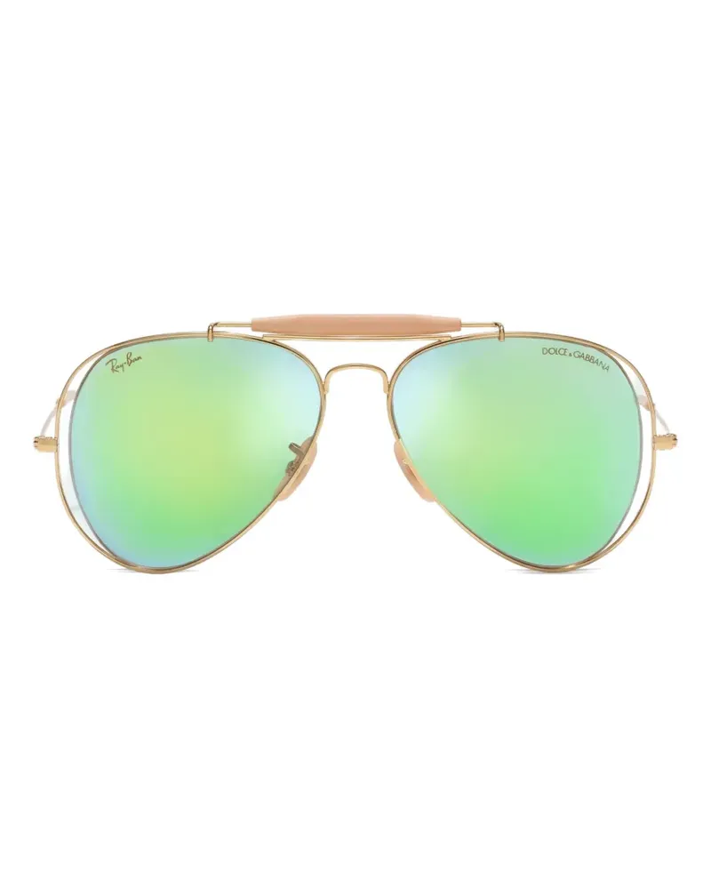 Dolce & Gabbana x RAY-BAN aviator-frame sunglasses - Gold Gold