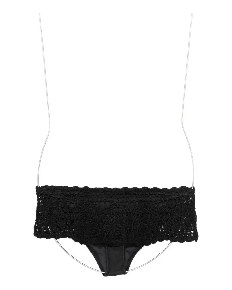 Frankies Bikinis Shelly crochet-knit bikini bottoms - Schwarz Schwarz