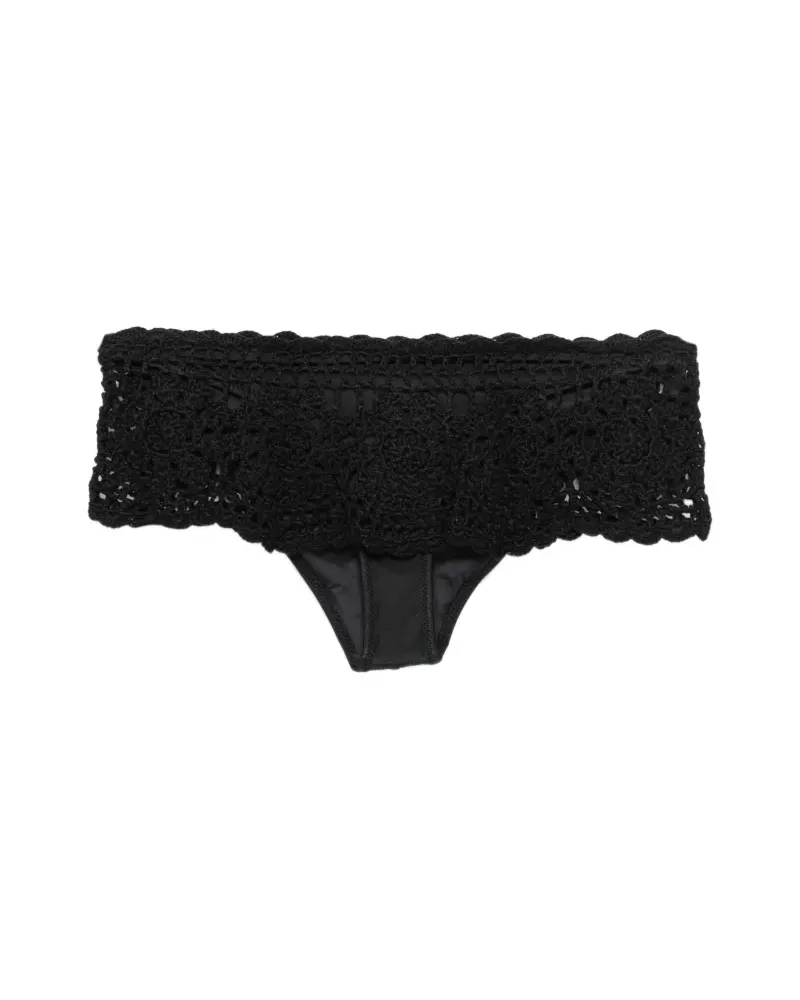 Frankies Bikinis Shelly crochet-knit bikini bottoms - Schwarz Schwarz