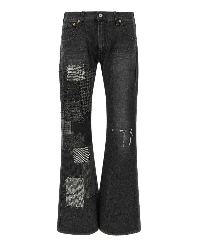 Junya Watanabe patchwork distressed jeans - Schwarz Schwarz