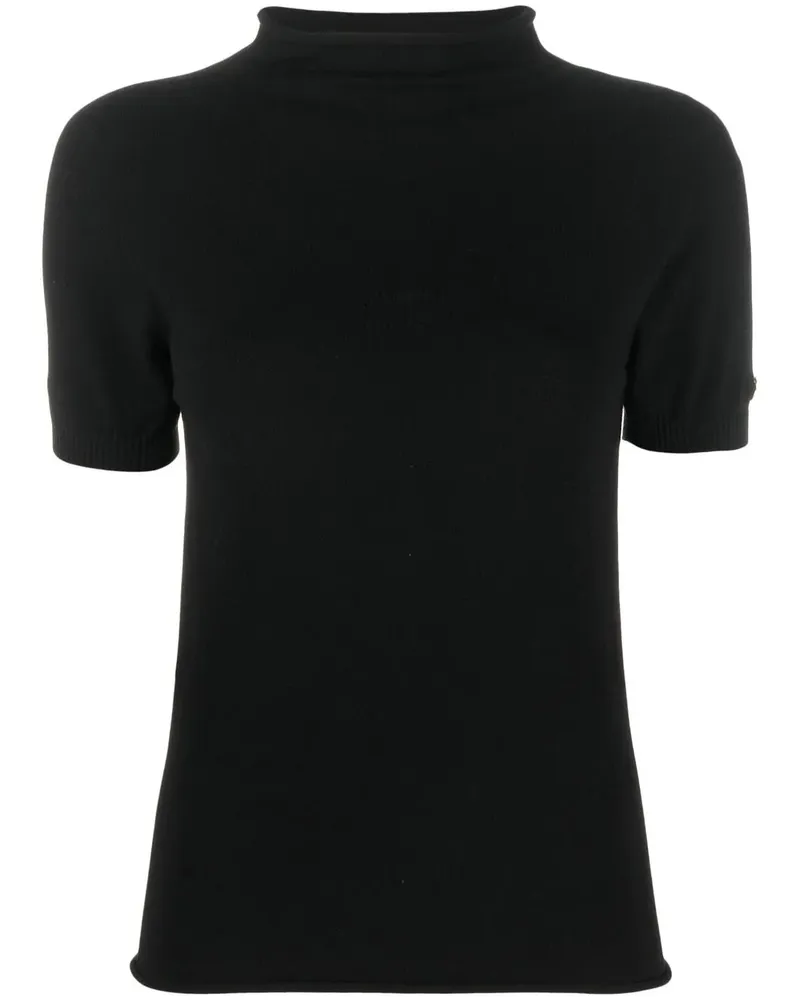Twin-Set Pullover mit Stehkragen - Schwarz Schwarz