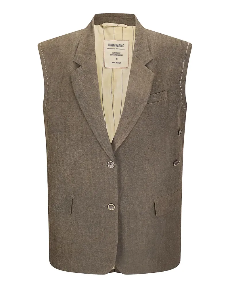 Uma Wang Kaiwan herringbone jacket - Braun Braun