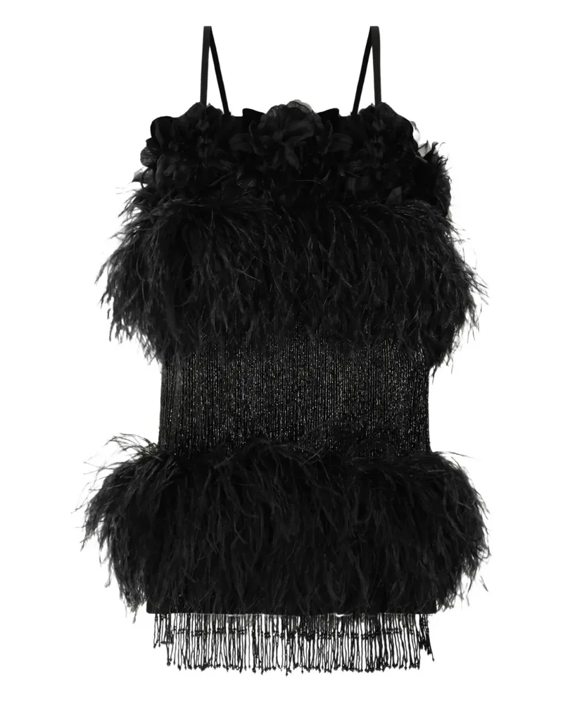Dolce & Gabbana Verziertes Cocktailkleid mit Perlen - Schwarz Schwarz