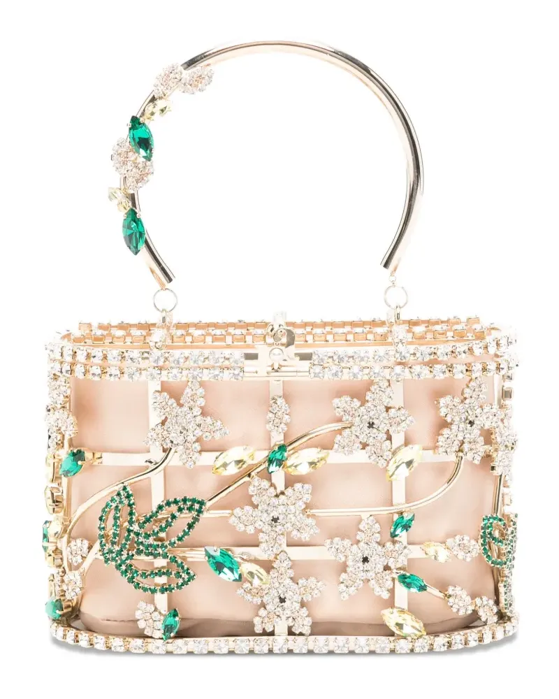 Rosantica mini Holli crystal-embellished tote bag - Gold Gold