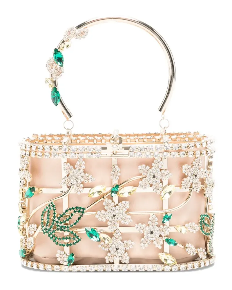 Rosantica mini Holli crystal-embellished tote bag - Gold Gold