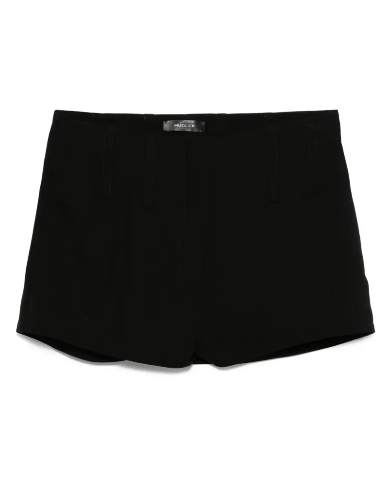 Thierry Mugler Shorts mit Bundfalten - Schwarz Schwarz