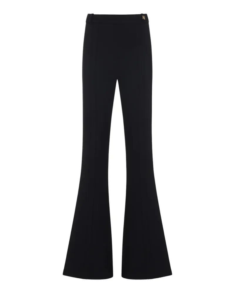 Elisabetta Franchi flare trim trousers - Schwarz Schwarz