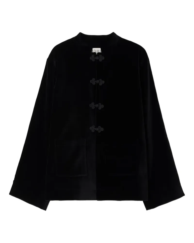 Róhe Jacke im Oversized-Look - Schwarz Schwarz