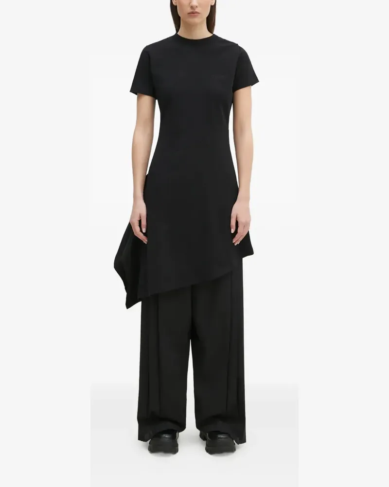 VETEMENTS Asymmetrisches Kleid mit Falten - Schwarz Schwarz