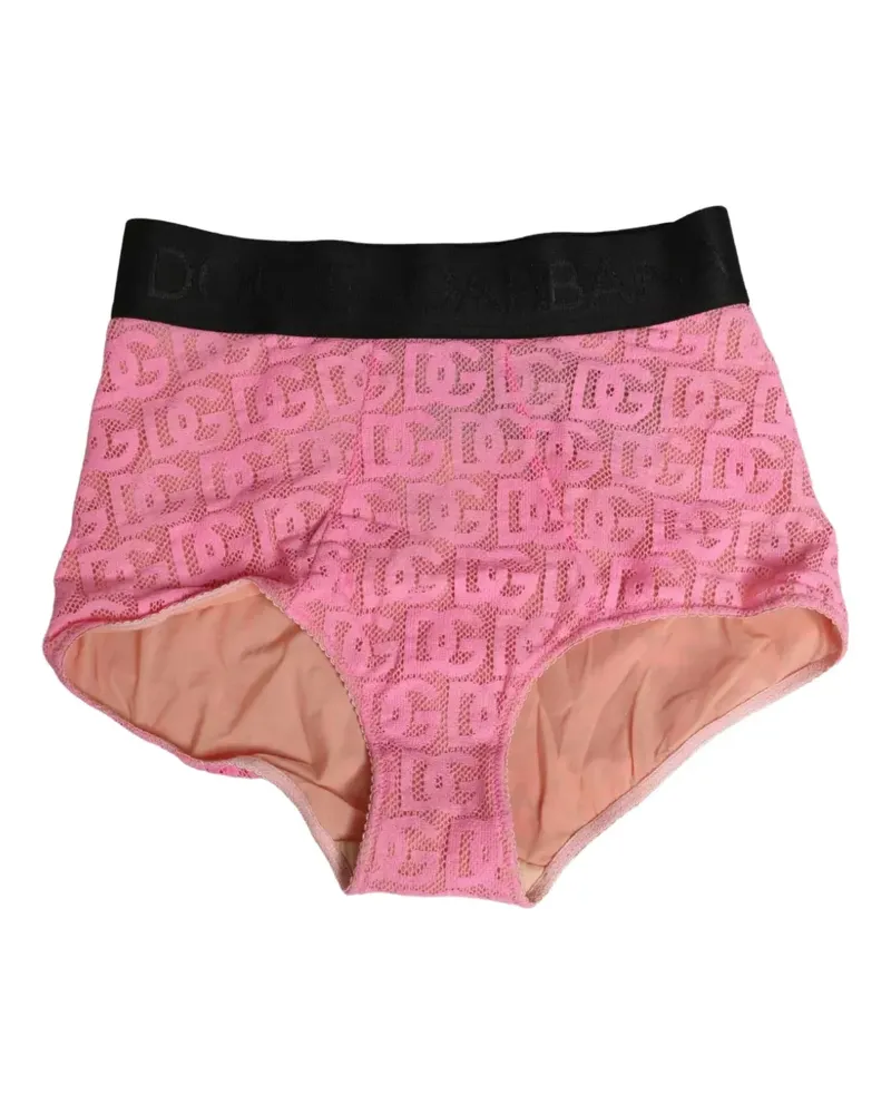 Dolce & Gabbana logo lace briefs - Rosa Rosa
