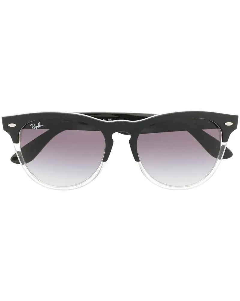 Ray Ban Sonnenbrille mit rundem Gestell - Schwarz Schwarz