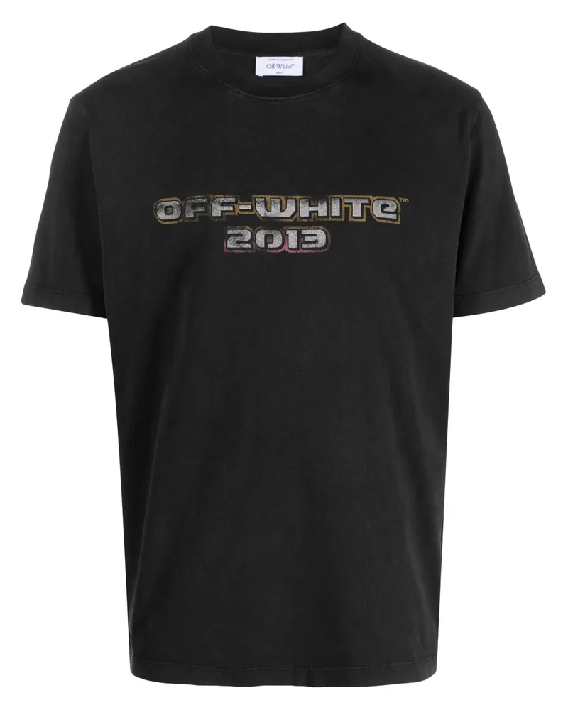 OFF-WHITE T-Shirt mit Logo-Print - Schwarz Schwarz