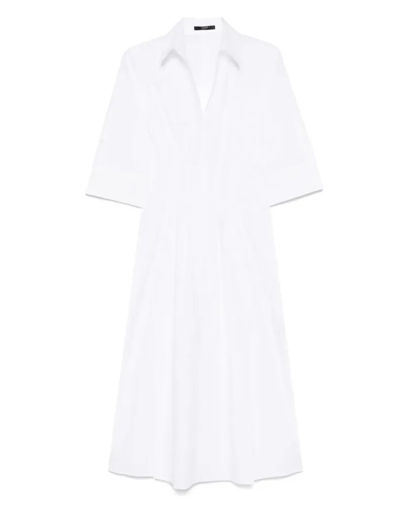 Seventy Midikleid aus Popeline - Weiß Weiß