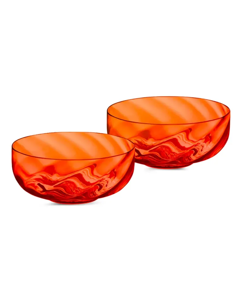 Dolce & Gabbana Casa Carretto Siciliano Schalen mit Diamantschliff (2er-Set) - Rot Rot