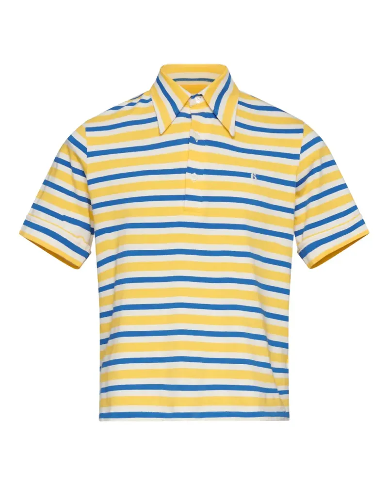 Maison Margiela Gestreiftes Poloshirt - Gelb Gelb