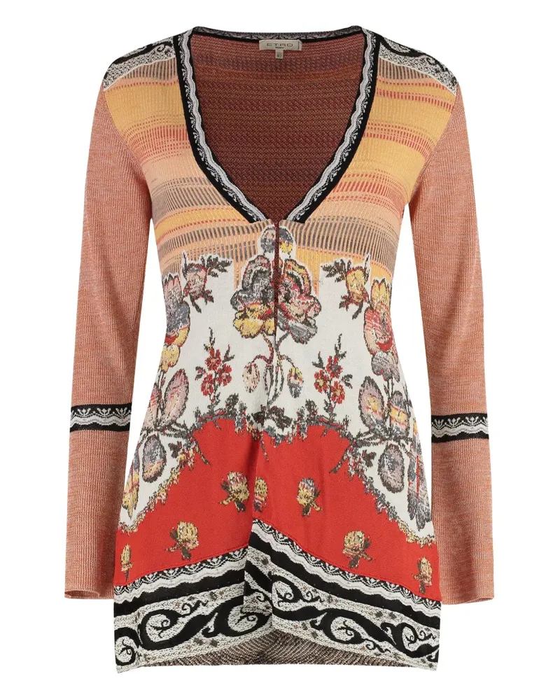Etro Oberteil mit V-Ausschnitt - Orange Orange