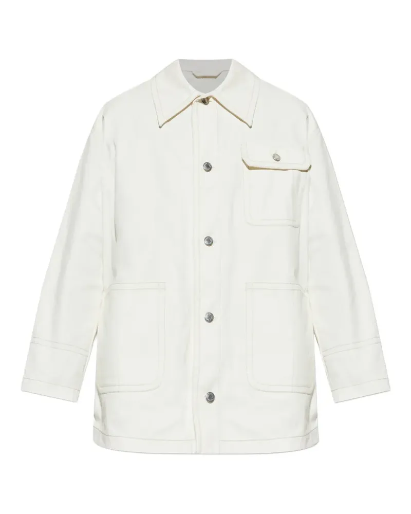 AMI Paris Hemdjacke mit Brusttasche - Nude Nude