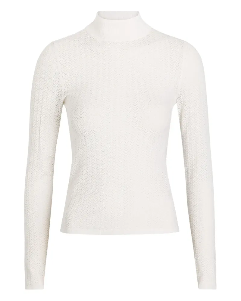 Alice + Olivia chevron-design long-sleeve top - Weiß Weiß