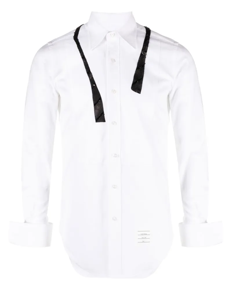 Thom Browne Hemd mit Fliege - Weiß Weiß
