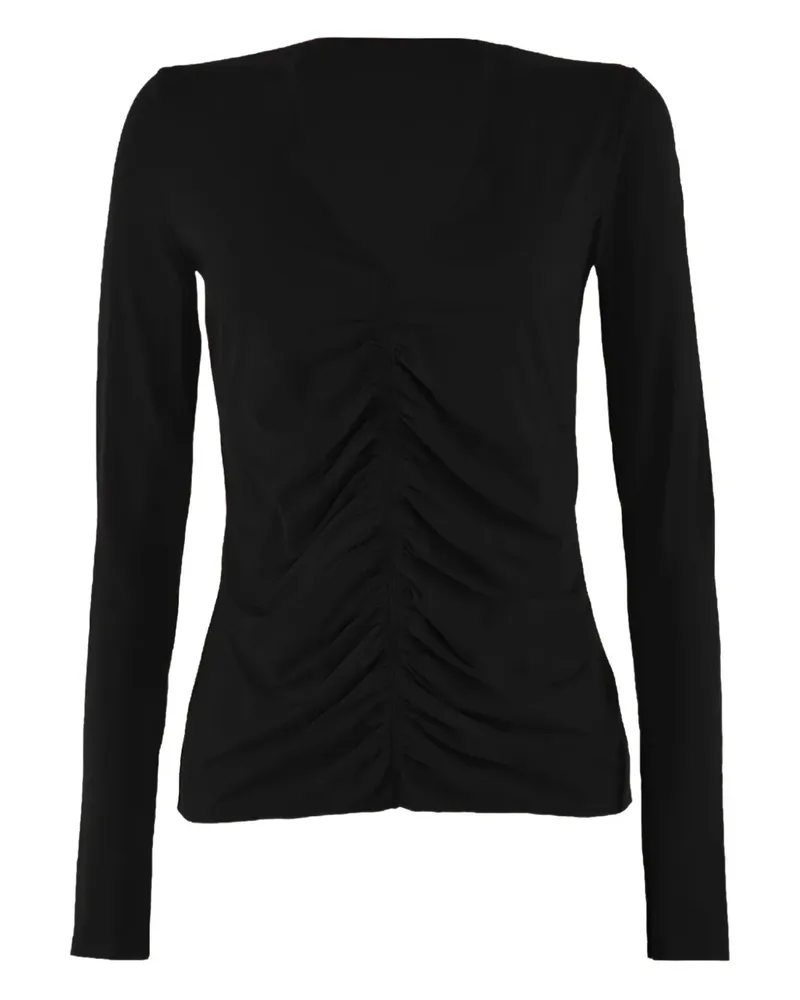 Wolford V-neck ruched top - Schwarz Schwarz