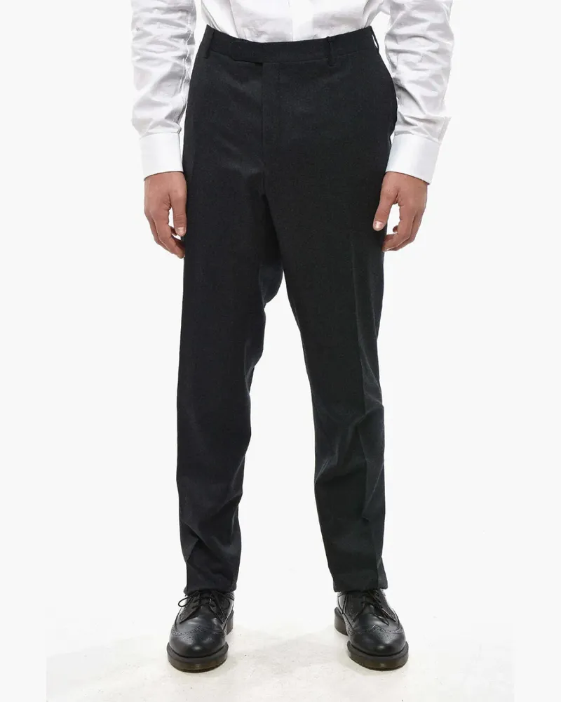 Corneliani flat-front wool tailored trousers - Grau Grau