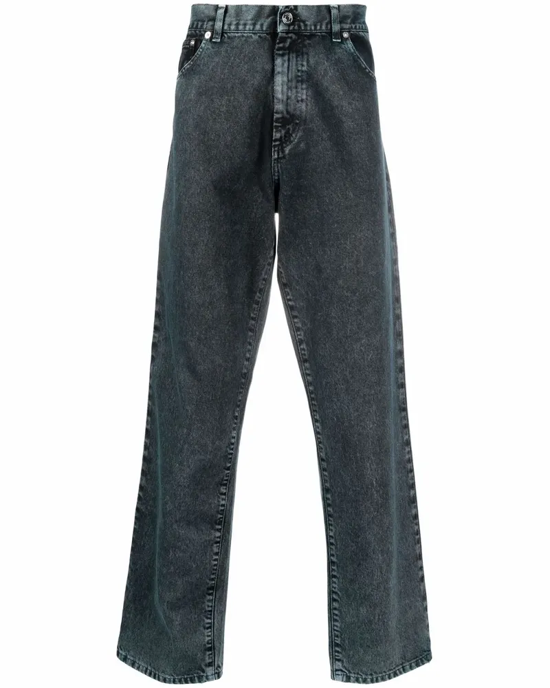 VTMNTS Halbhohe Straight-Leg-Jeans - Blau Blau