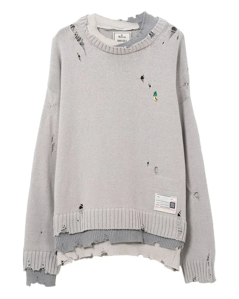 MIHARAYASUHIRO Pullover im Layering-Look - Grau Grau