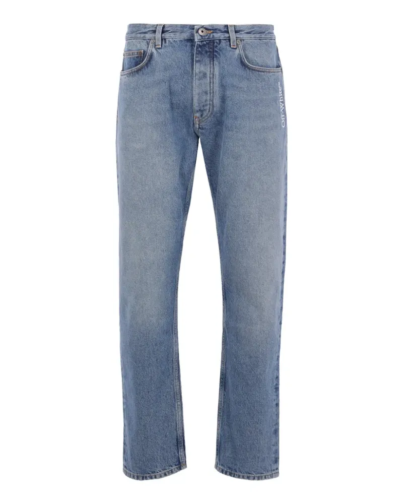 OFF-WHITE arrow logo jeans - Blau Blau