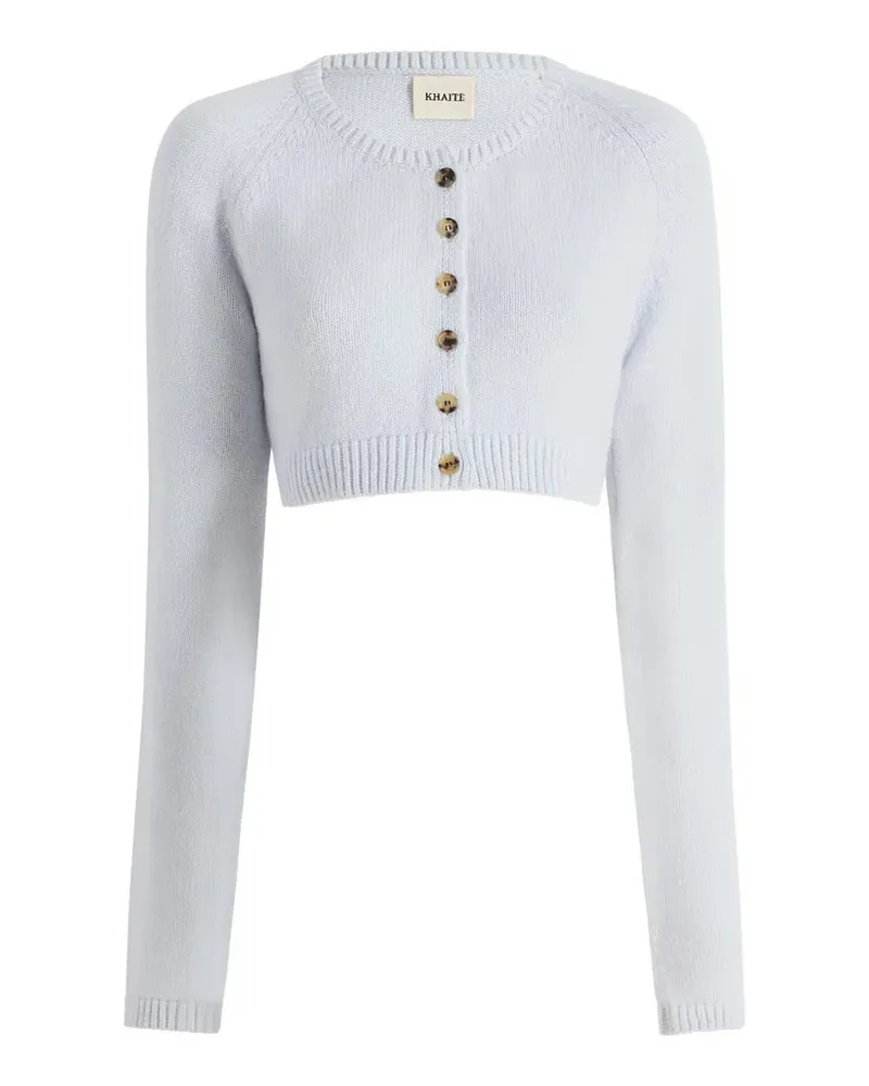 KHAITE crew-neck cardigan - Blau Blau
