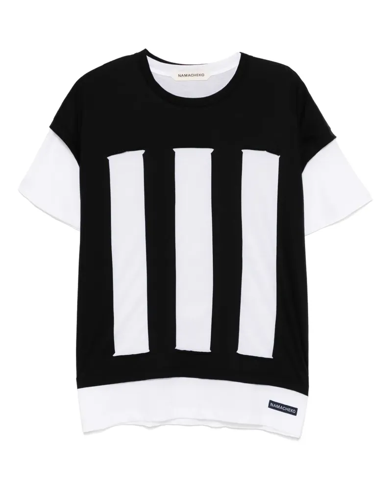 Namacheko T-Shirt im Layering-Look - Schwarz Schwarz