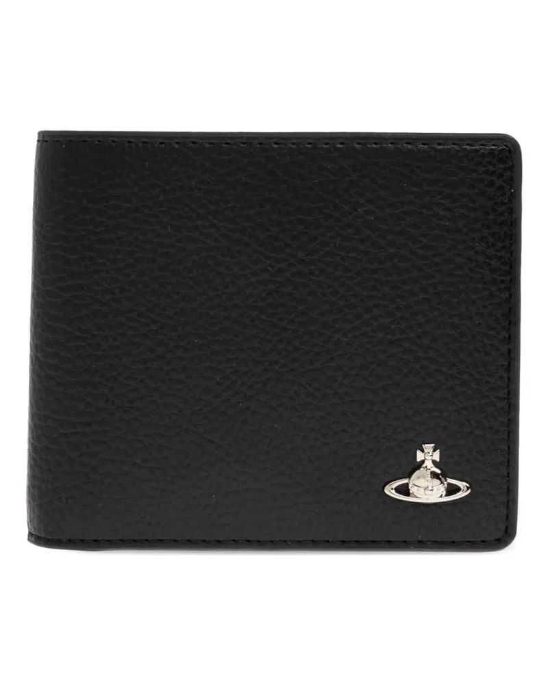 Vivienne Westwood Portemonnaie mit Orb-Schild - Schwarz Schwarz