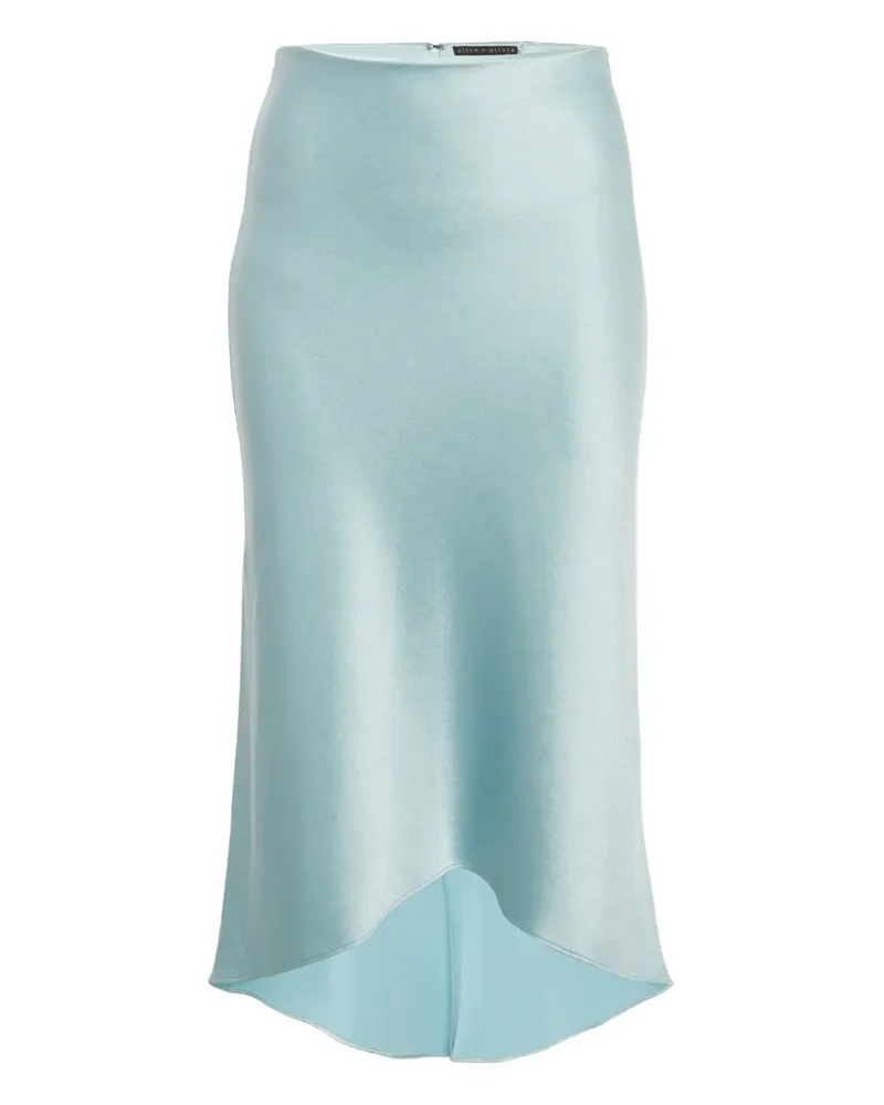 Alice + Olivia Rock aus Satin - Blau Blau
