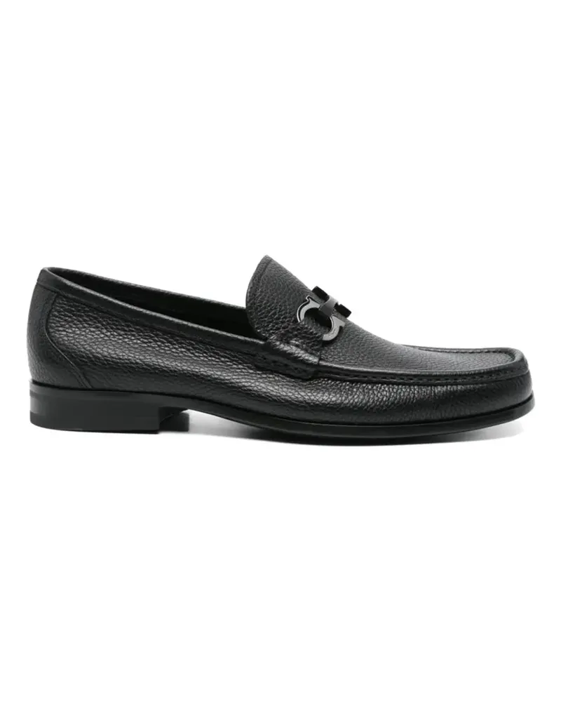 Ferragamo Gancini pebbled-leather loafers - Schwarz Schwarz